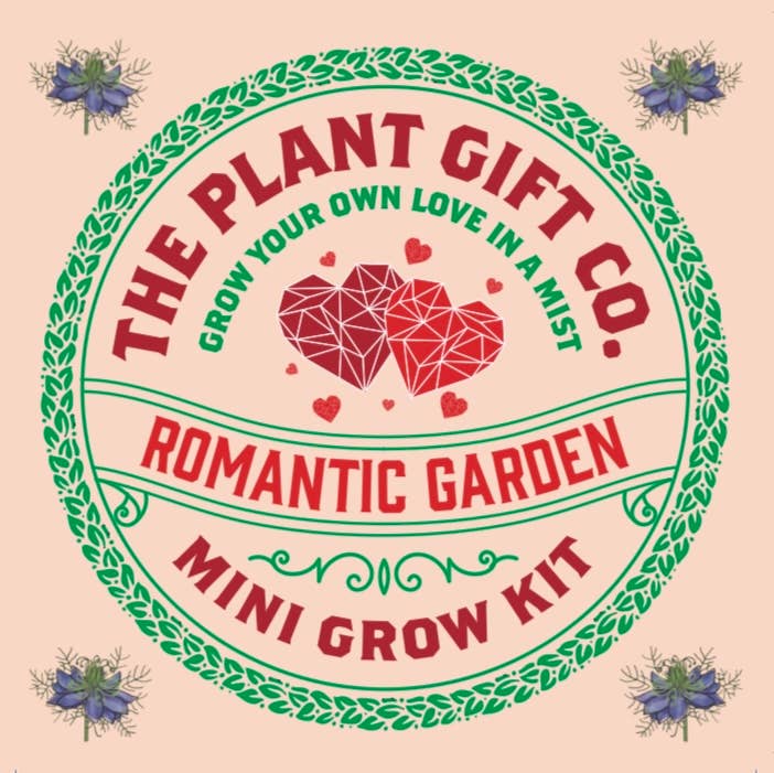 Romantic Garden. Eco Mini Plant Grow Kit - The Noble Badger - Gift - Valentine- Garden - Seeds 