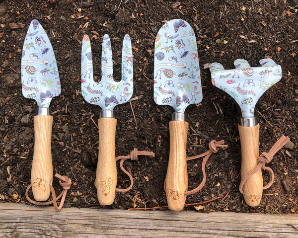 Children's Garden Hand Tools Set - The Noble Badger - Garden Tool Set - Children's Gifts - Trowel - Fork -Rake