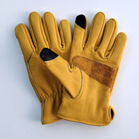 Highcliffe Gardening Gloves - The Noble Badger - Premium Leather - Affordable - Comfort Cut - Gardening Gloves - Leather Gloves - Touch Sensor - Fleece Lined